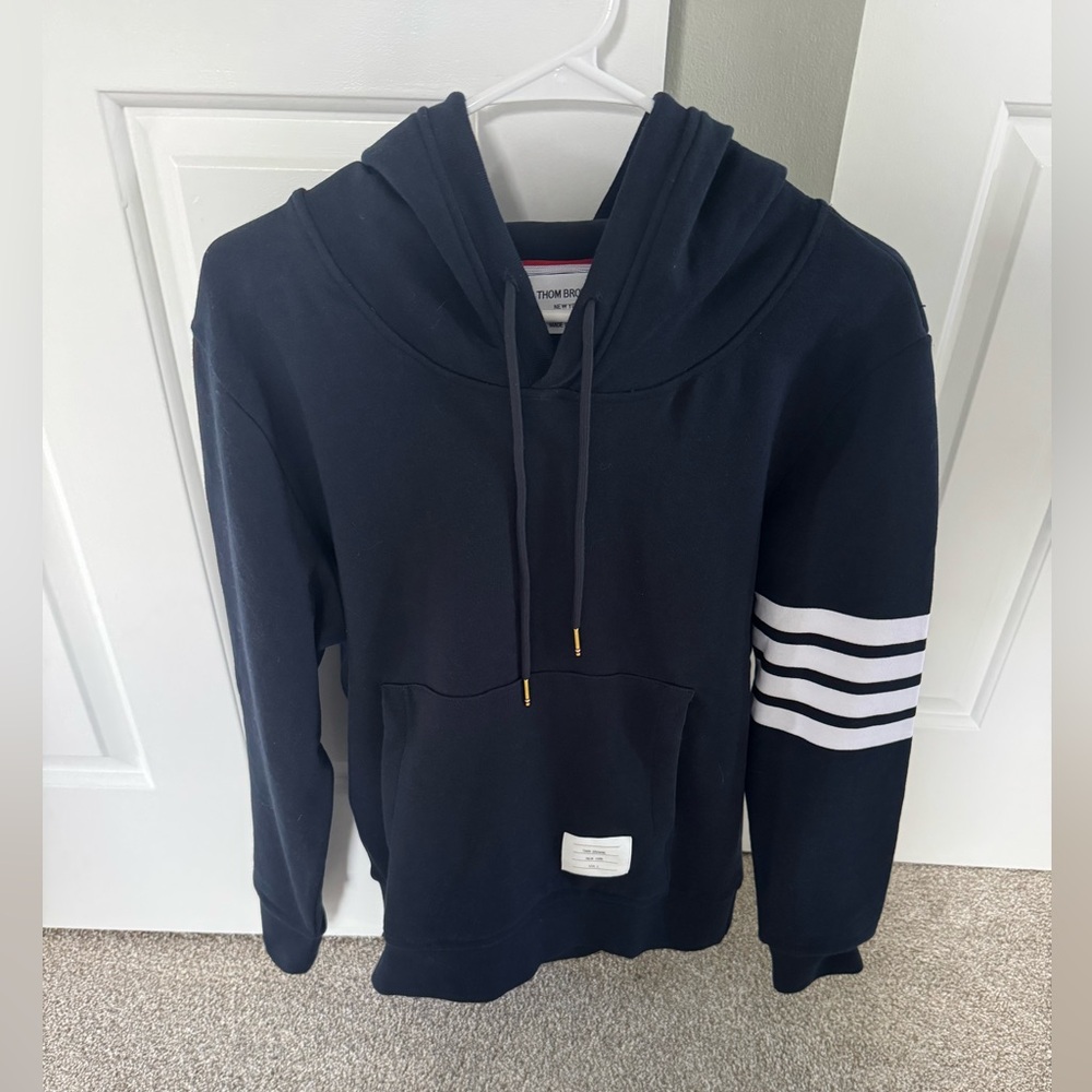 Thom Browne Navy Hoodie - Picture 2 of 3